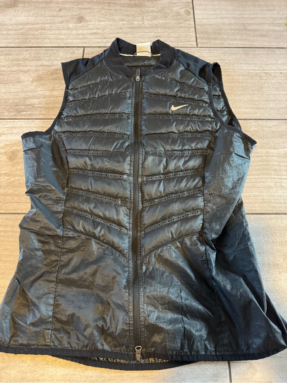 Nike Aeroloft Vest Womens Medium Black 800 Goose Down Running 616257-010